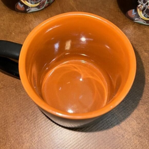 Mr. T Ceramic Mug With African Bead Art Design Black & Orange 11 Oz Microwave & - Picture 3 of 4